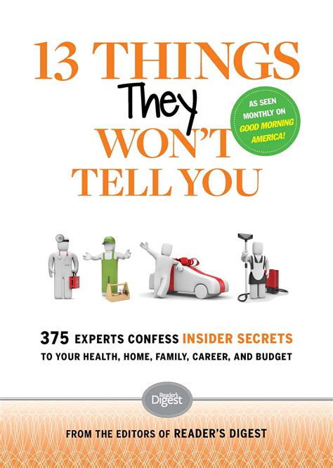 13 Things They Wont Tell You Book By Editors Of Readers Digest