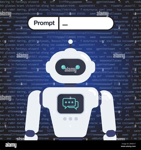 Android Robot With Artificial Intelligence Prompt In Background