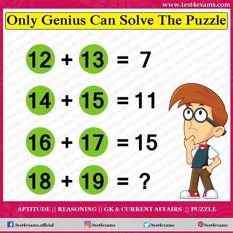 Solve Brainteaser Genius Math Puzzle Number Puzzle Test 4 Exams