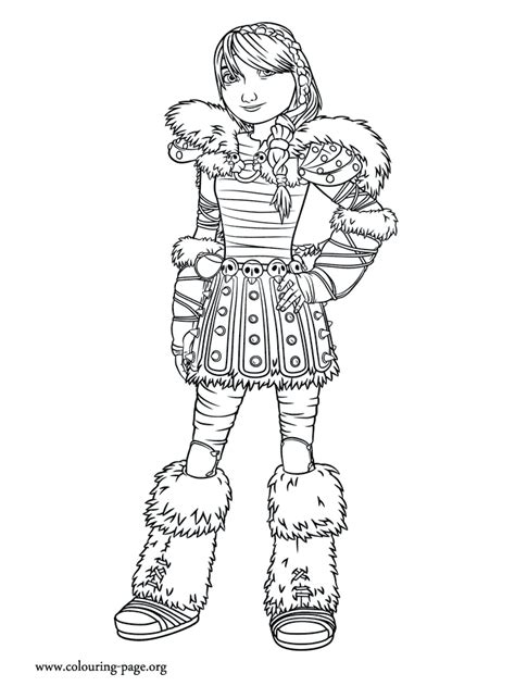 train  dragon  astrid coloring page