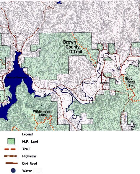 Wilderness West And Wilderness Sycamore Trails Map Just South Of Lake