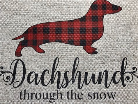 Dachshund Through The Snow Holiday Christmas Doormat Etsy