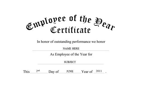 Watch our tutorial and get the most. Employee of the Year Certificate Free Templates Clip Art ...
