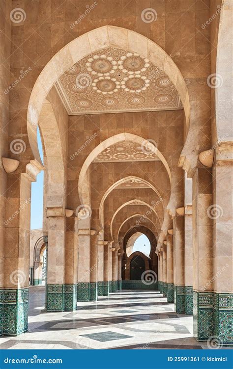 Moschea Casablanca Interna Marocco Del Hassan Ii Immagine Stock
