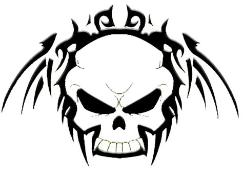 White Skull Tattoo Lilzeu De Clipart Best Clipart Best Tribal