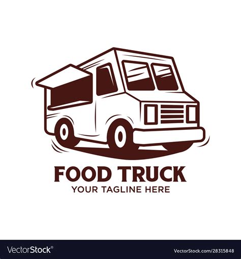 Build a modern catering brand all by yourself, just like a professional. Food truck logo design Royalty Free Vector Image