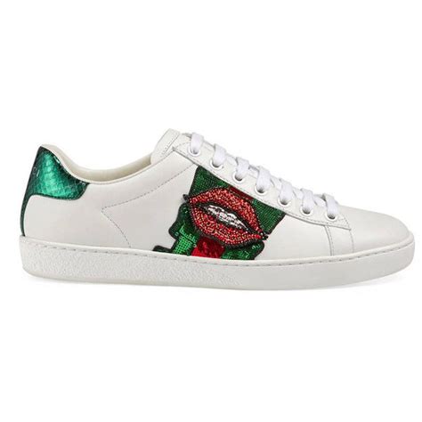 Gucci Ace Embroidered Low Top Sneaker Sneakers Fashion White Leather