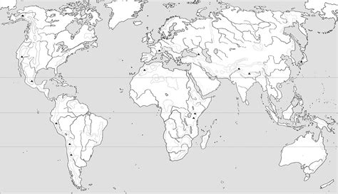 Mapa Del Mundo Mudo Fisico En Blanco Y Negro Para Imprimir My Xxx Hot