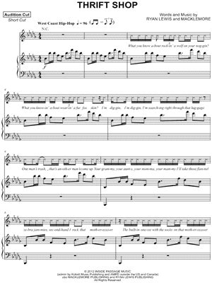 "Thrift Shop" Sheet Music - 13 Arrangements Available Instantly