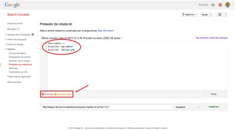 How to fix server errors? Robot Google no accede a archivos CSS JS