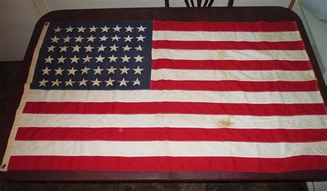 Us American 48 Star Wwii Era Flag Collectables Militaria