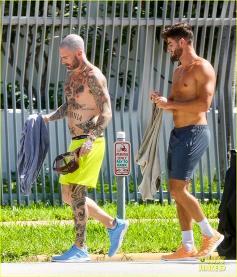 Full Sized Photo Of Adam Levine Shirtless Tattooed Torso 11 Photo