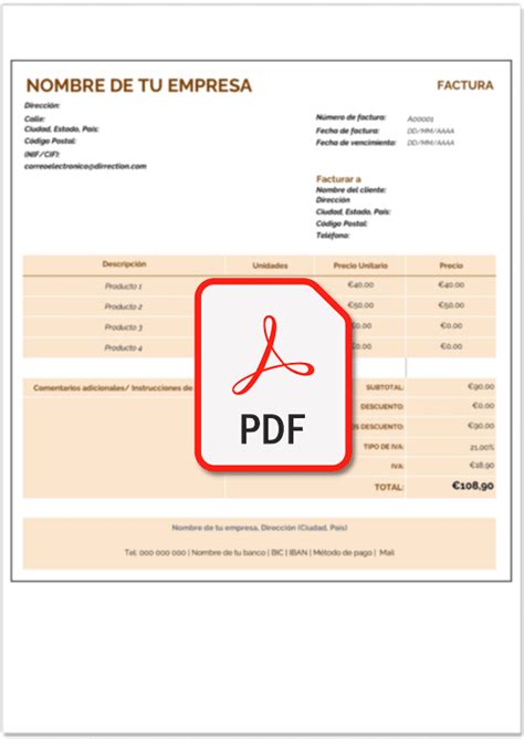 Plantillas Factura Proforma Excel Word Y Pdf Gratis