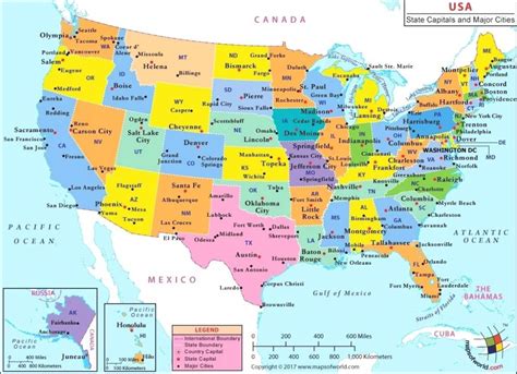 United States Political Map Printable Map