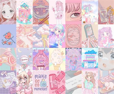 PCS Kawaii Aesthetic Wall Collage Kit Anime Room Decor Etsy