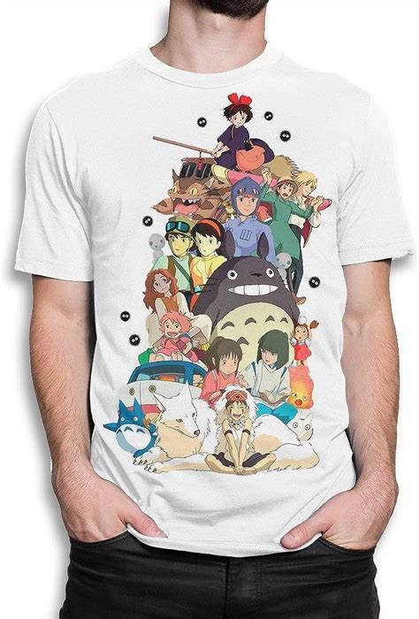 Studio Ghibli Art T Shirt Hayao Miyazaki Tee Men S Amazon Co Uk