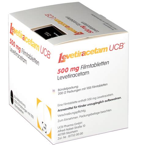 El principio activo es levetiracetam. LEVETIRACETAM UCB 500 mg Filmtabletten - shop-apotheke.com