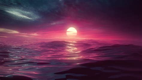 Oceanic Sunset Visualizer 1920 X 1080 Live Wallpapers Sunset