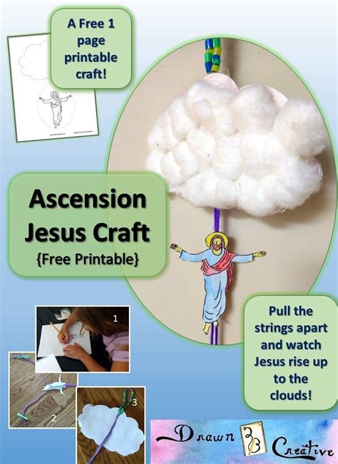 Ascension Jesus Craft Free Printable Activity Drawn2bcreative