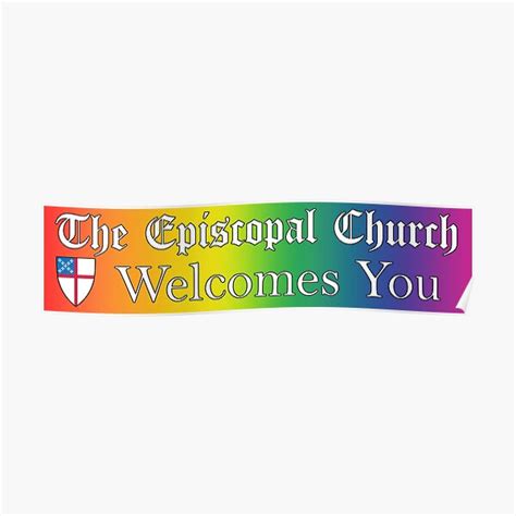 The Episcopal Church Welcomes You With Episcopal Shield 3 Rainbow