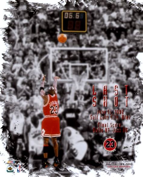 Michael Jordan Pictures The Last Shot In The 1998 Nba Finals Against
