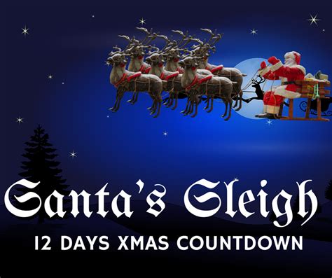 12 days christmas countdown santa s sleigh