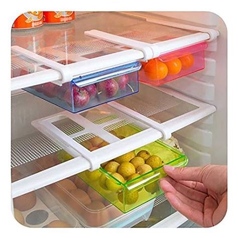 Multi Purpose Fridge Storage Racks Storage Sliding Drawer Shelf