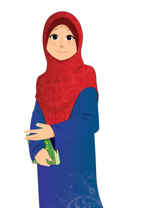 Gambar Png Kartun Muslimah Tramadhan Bluepng 500×667 Islamic