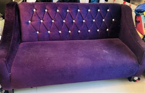 Purple Sofa Set Furniture And Home Living Furniture Sofas On Carousell