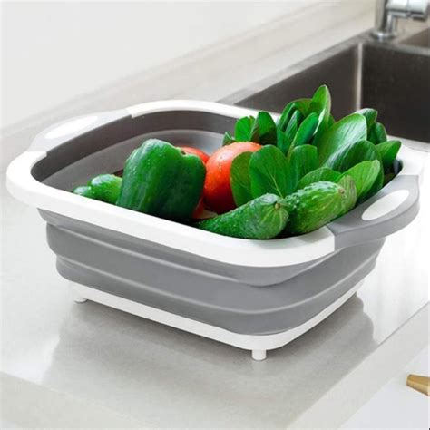 Collapsible Cutting Board With Dish Tub Basket 0098a At Rs 125piece