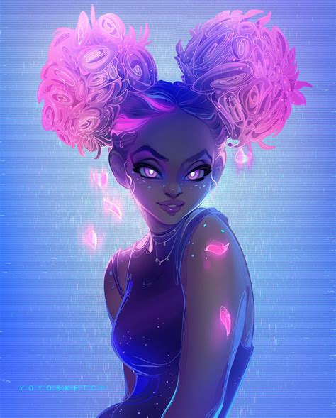 artstation loish challenge yoyo sketch black girl cartoon girls cartoon art cartoon art