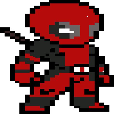 Deadpool Logo Pixel Art