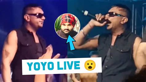 Yo Yo Honey Singh Live After Threats By Goldy Brar 😮 Honey Singh Live Performance Youtube