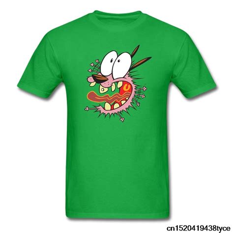 Hot Sale Courage The Cowardly Dog Scaredy Dog T Shirt Men Tee Big Size