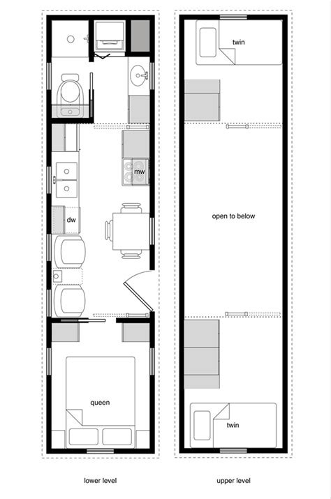 Tiny living line (most comprehensive plan for diyers). Tiny House Floor Plans with Lower Level Beds - TinyHouseDesign