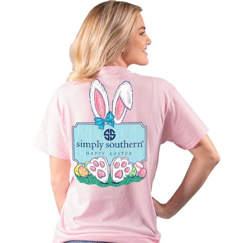 Simply Southern Preppy Happy Easter Bunny Logo T Shirt Corethermax