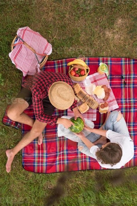 Top View Of Couple Enjoying Picnic Time 10664013 Stock Photo At Vecteezy