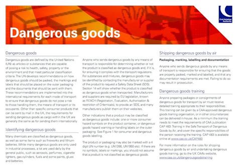 PDF Dangerous Goods Shipping Dangerous Goods By Air Packaging