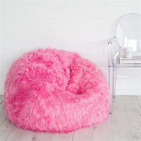 Flash furniture oversized solid brown bean bag chair. Lush Fur Bean Bag - Pink | Buy Bean Bags - 186878