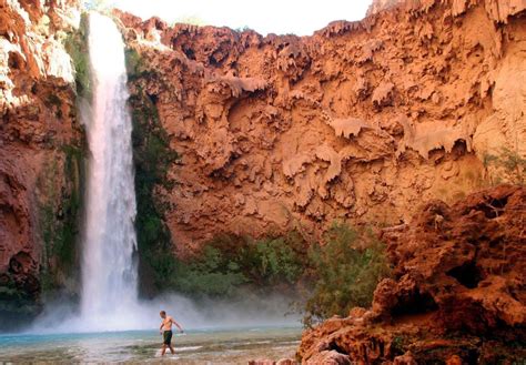 Havasu Falls Grand Canyon Trip Features Waterfalls An Indian Village