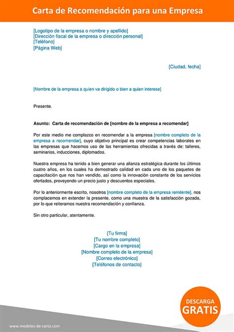 Carta De Recomendacion De Trabajo