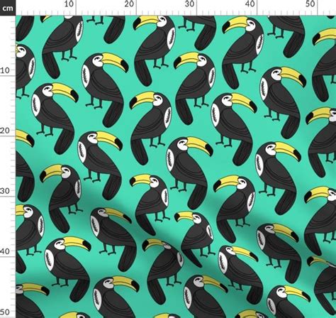 Toucans Toucan Fabric Bright Green Su Spoonflower