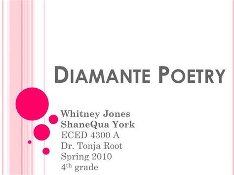 Ppt Diamante Poetry Powerpoint Presentation Free Download Id1992829