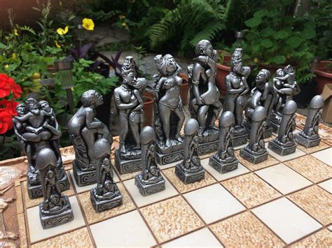 Erotic Chess Set Mature Explicit Kama Sutra Chess Set Based Upon The