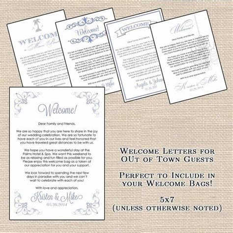 Wedding Hotel Welcome Letter Template Printable Word Searches