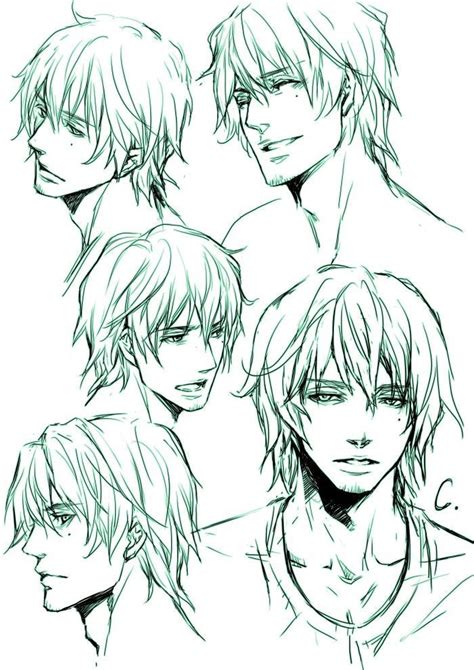 Drawing Hairstyles For Your Characters Manga Hair Guy Drawing Male
