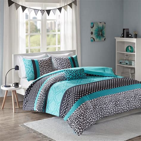 Install this zebra print bedroom decoration to decorate your bedroom and make a relax atmosphere from now. New Full/Queen Size Chloe Comforter Set Micro Fiber Blue ...