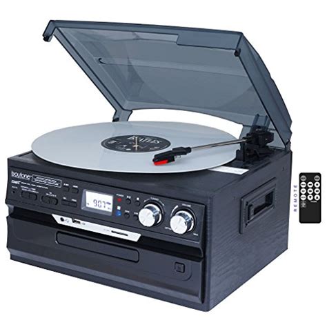 7 In 1 Boytone Bt 24djb Turntable With Bluetooth Connection 3 Speed 33