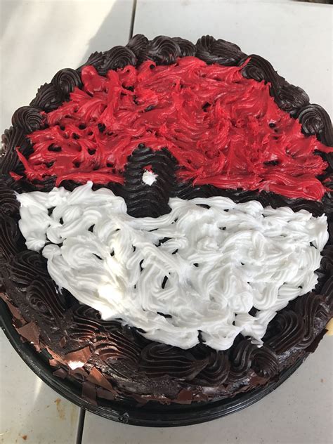 Pokéball Cake Diy Cake Got A Little Tilted Made This Pokéball With Red