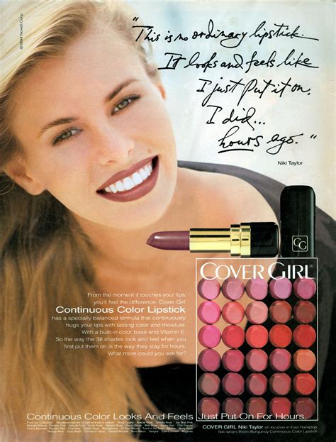 Vintage 1994 Covergirl Makeup Ad Bistro Burgundy Lipstick Vintage